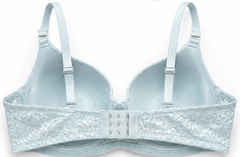 Burgundy Lace Underwire Bra, Full Coverage Push Up Bra for Women